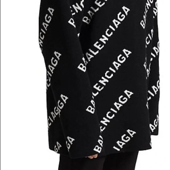 Balenciaga All Over Logo Sweater